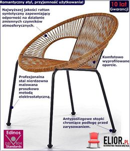 Elior Nowoczesny fotel ogrodowy Desio - rattanowy 2