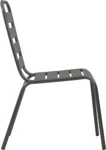 Elior Zestaw metalowych krzeseł ogrodowych Mantar - szary 3