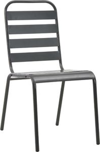 Elior Zestaw metalowych krzeseł ogrodowych Mantar - szary 5