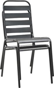 Elior Zestaw metalowych krzeseł ogrodowych Mantar - szary 8