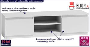 Elior Biała Szafka RTV - Verta 2X 120 cm 2