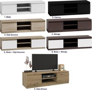 Elior Industrialna szafka RTV Verta 2X 120 cm - dąb artisan 4