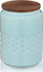 Kela Ceramiczny Kela Mellis pojemnik z kauczukową pokrywką, śred. 10,5 cm, wys. 14,5 cm, 0,8 l, niebieski 1