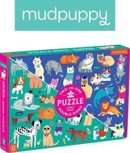 Mudpuppy Mudpuppy Puzzle dwustronne Koty i psy 100 elementów 6+ 1