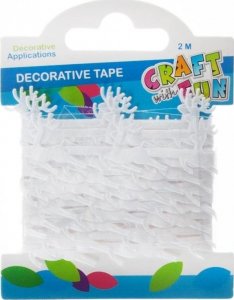 Craft with Fun CF OZDOBA DEK TASMA RENIFER 2M/2,5CM BIEL 12/288 1