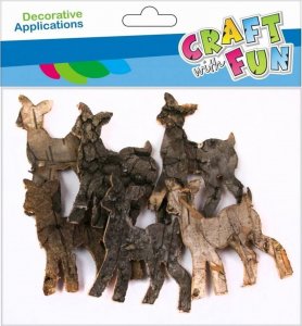 Craft with Fun CF OZDOBA DEK DREWNOKSZT KORA SARNA 5CM6SZT 12 1