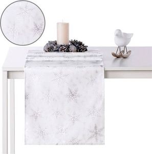 AmeliaHome Bieżnik White Christmas srebrny 80x80 1