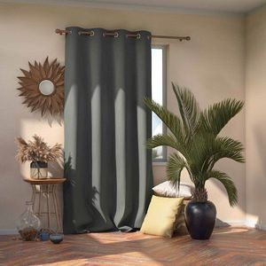 AmeliaHome Zasłony Blackout na przelotkach Grafit 140X270 1