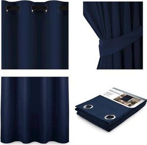 AmeliaHome Zasłona Blackout na przelotkach Indygo 140X175 2