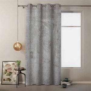 AmeliaHome Zasłona Velvet na przelotkach Srebrny 140X245 1