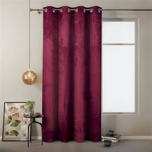AmeliaHome Zasłona Velvet na przelotkach Burgund(winny) 140X245 1