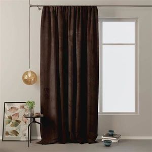 AmeliaHome Zasłona Velvet na taśmie Ciemny brąz 140X270 1