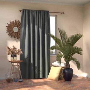 AmeliaHome Zasłona Blackout na taśmie Grafit140X245 1