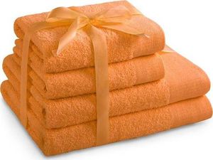 AmeliaHome Zestaw ręczników Amari 4 elementy pomarańczowy AmeliaHome 1