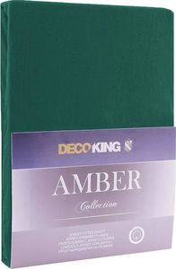 Decoking Prześcieradło butelkowa zieleń Amber 120-140 x 200 cm DecoKing 1
