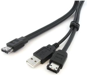 StarTech eSATA - eSATA + USB, 0.9m, Czarny (ESATAUSBMM3) 1