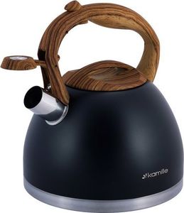Kamille Czajnik stalowy z gwizdkiem 2.7 L z brązowym uchwytem KM-1087 3