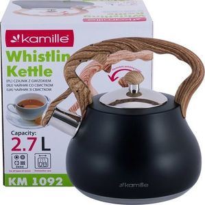 Kamille Czajnik stalowy z gwizdkiem 2.7 L Czarny Kamille KM-1092 7