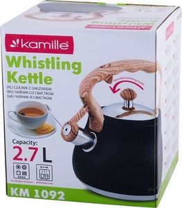 Kamille Czajnik stalowy z gwizdkiem 2.7 L Czarny Kamille KM-1092 8