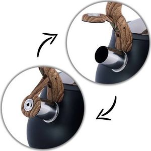 Kamille Czajnik stalowy z gwizdkiem 2.7 L Czarny Kamille KM-1092 9