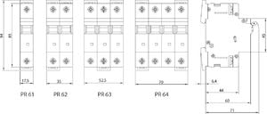 SEZ Krompachy C25A 3P 10kA Wyłącznik nadprądowy bezpiecznik Typ S eska PR63 SEZ 1613 7