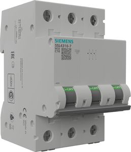 Siemens Wyłącznik nadprądowy 3P C 16A 10kA AC VDE Siemens 0538 1