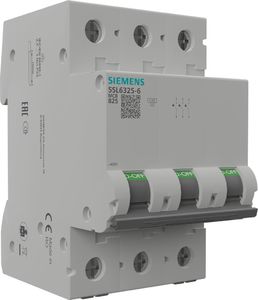 Siemens Wyłącznik nadprądowy 3P B 25A 6kA AC VDE Siemens 8885 1