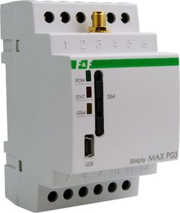 F&F Przekaźnik zdalnego sterowania GSM Sterowanie temperaturą SIMply MAX P03 F F 9784 1