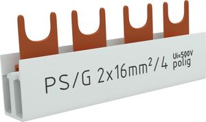 Doktorvolt Szyna łączeniowa grzebieniowa PS/G 2-fazowa 4-modułowa 16mm2 100A DV 6749 1