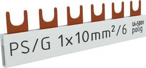 Doktorvolt Szyna łączeniowa grzebieniowa PS/G 1-fazowa 6-modułowa 10mm2 63A DV 9054 1