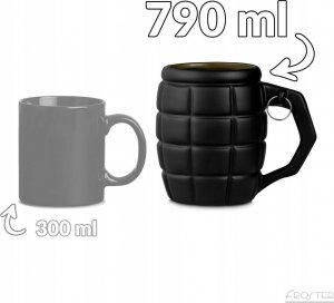 Handlosfera Gigantyczny Kubek Granat Czarny jak kufel do piwa 3