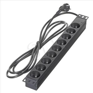 Alantec Listwa zasilająca 19" 230V - 9 gniazd (typu E - CEE 7/5), z diodą LED, kabel 3,0m CEE 7/7 (PZ091U3M) 2