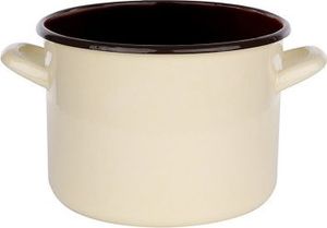 Emalia Silesia Rybnik Garnek emaliowany Silesia Rybnik na gaz i indukcję kremowy 4,4 l 2