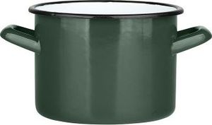 Emalia Silesia Rybnik Garnek emaliowany Silesia Rybnik na gaz i indukcję ciemny zielony 2,4l 2