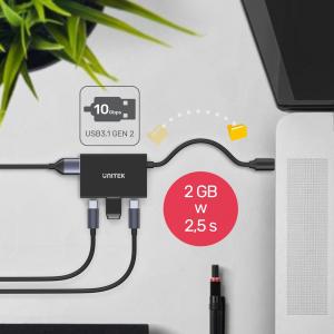HUB USB Unitek 2x USB-C  + 2x USB-A 3.1 Gen2 (H1302A) 4