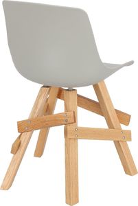 Intesi Krzesło Rail szare/ dębowe uniwersalny 5
