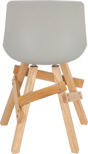 Intesi Krzesło Rail szare/ dębowe uniwersalny 6
