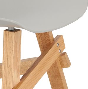Intesi Krzesło Rail szare/ dębowe uniwersalny 10