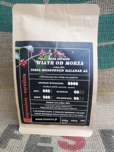 Kawa ziarnista Dolla Wiatr Od Morza India Monsooned Malabar 1 kg 2