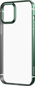 Baseus Baseus Shining Case Elastyczne żelowe etui z metaliczną błyszczącą ramką iPhone 12 mini Ciemnozielony (ARAPIPH54N-MD06) uniwersalny 2