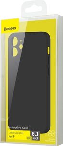 Baseus Baseus Liquid Silica Gel Case Elastyczne żelowe etui iPhone 12 Czarny (WIAPIPH61N-YT01) uniwersalny 5