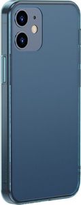 Baseus Baseus Frosted Glass Case Sztywne etui z elastyczną ramką iPhone 12 Pro / iPhone 12 Niebieski (WIAPIPH61P-WS03) uniwersalny 2