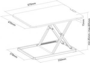 Neomounts Stanowisko pracy siedząco-stojące NS-WS050BLACK 19