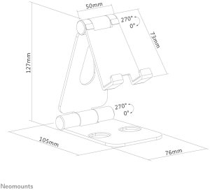Podstawka Neomounts DS10-160SL1 - składana, na telefon do 7" 13