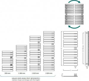 Grzejnik łazienkowy Instal-Projekt Grzejnik TRENDY NAMELESS 50/90 podłączenie dolne C31 2