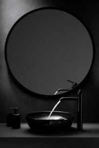 Bateria umywalkowa KFA Moza stojąca czarny (5032-612-81) 5