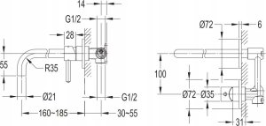 Bateria umywalkowa Omnires bateria umywalkowa podtynkowa Y, złoto 6