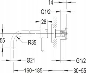 Bateria umywalkowa Omnires bateria umywalkowa podtynkowa Y, złoto 8
