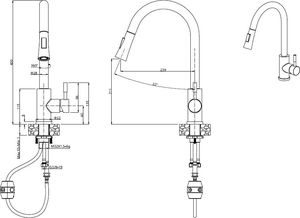 Bateria kuchenna Steiner Julia stojąca czarna (3673500BLM) 5