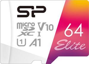 Karta Silicon Power Elite MicroSDXC 64 GB Class 10 UHS-I/U1 A1 V10 (SP064GBSTXBV1V20SP) 1